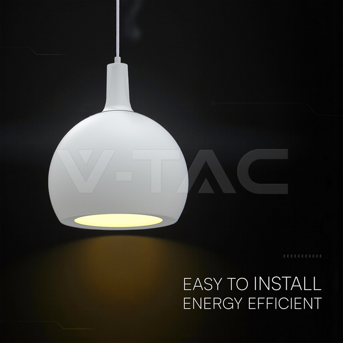 E27 Decorative Hanging Lamp (D280*H218mm) White Body img 2