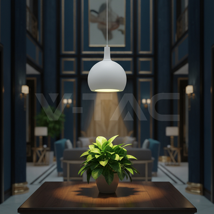 E27 Decorative Hanging Lamp (D280*H218mm) White Body img 6