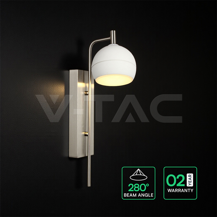 10W LED Decorative Lamp (L250*W80*H30mm) 3000K Brushed Nickel+White img 3
