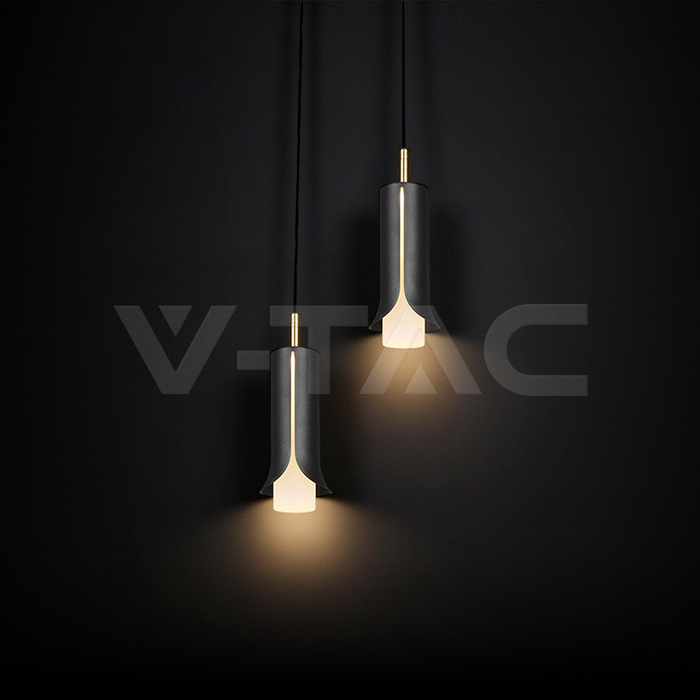 2X5W LED Decorative Hanging Lamp (D150*H30mm) 3000K Sandy Black img 1