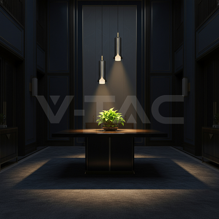 2X5W LED Decorative Hanging Lamp (D150*H30mm) 3000K Sandy Black img 6