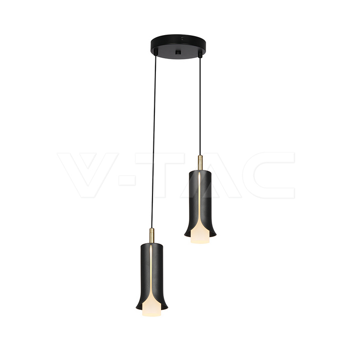 2X5W LED Decorative Hanging Lamp (D150*H30mm) 3000K Sandy Black