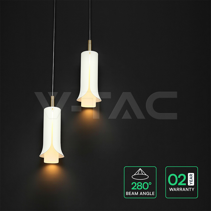 2X5W LED Decorative Hanging Lamp (D150*H30mm) 3000K Sandy White img 4