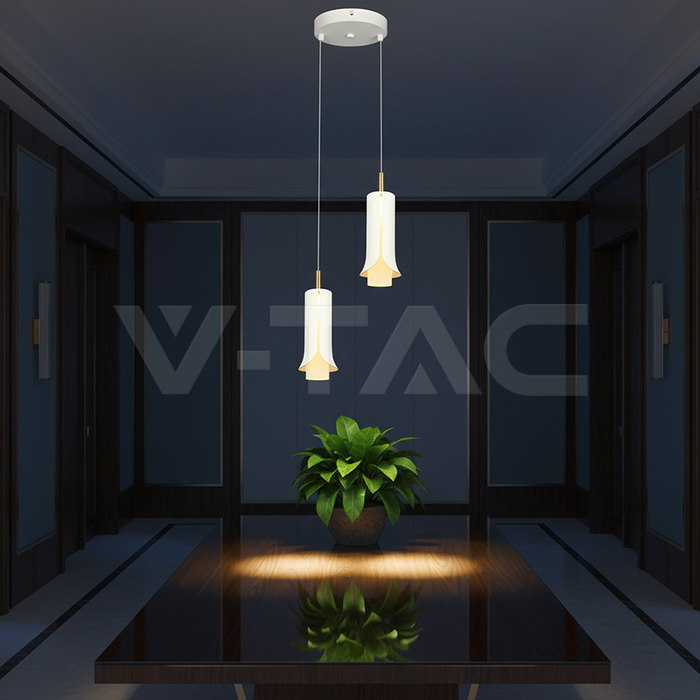 2X5W LED Decorative Hanging Lamp (D150*H30mm) 3000K Sandy White img 6