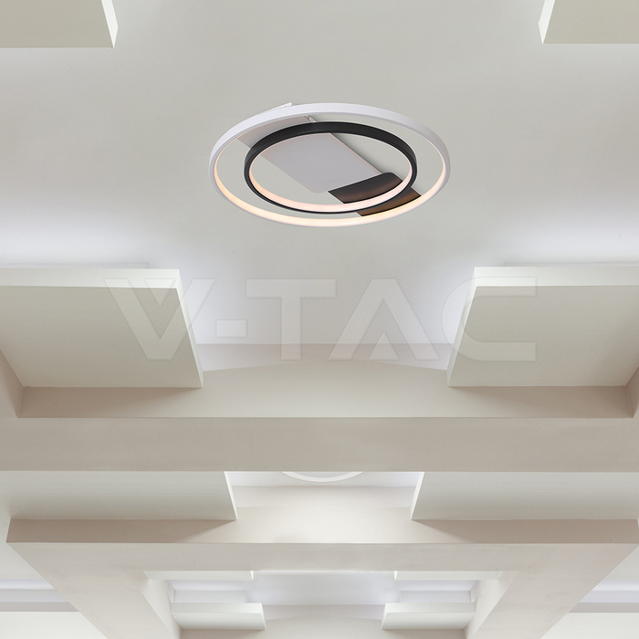 36W LED Decorative Ceiling Lamp (f505*50mm) CCT3IN1 White+Black With IR Remote Control img 5
