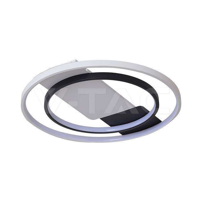 36W LED Decorative Ceiling Lamp (f505*50mm) CCT3IN1 White+Black With IR Remote Control