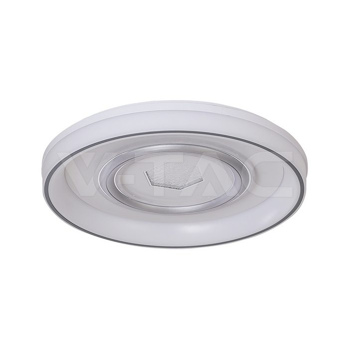 48W LED Decorative Ceiling Lamp (f485*70mm) CCT3IN1 White With IR Remote Control