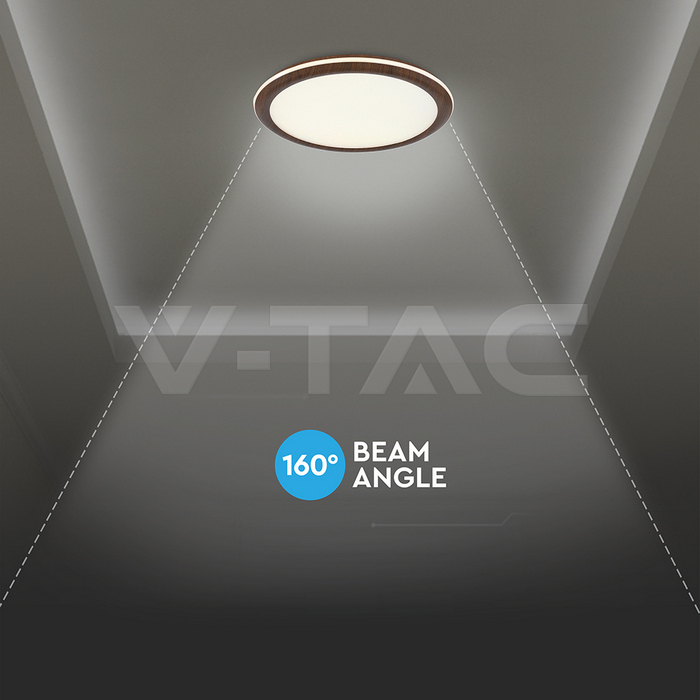 36W LED Decorative Ceiling Lamp (f410*30mm) CCT3IN1 Wooden With 2.4G RF Control img 1