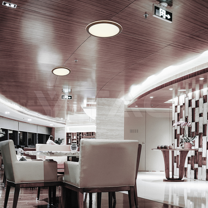 36W LED Decorative Ceiling Lamp (f410*30mm) CCT3IN1 Wooden With 2.4G RF Control img 6