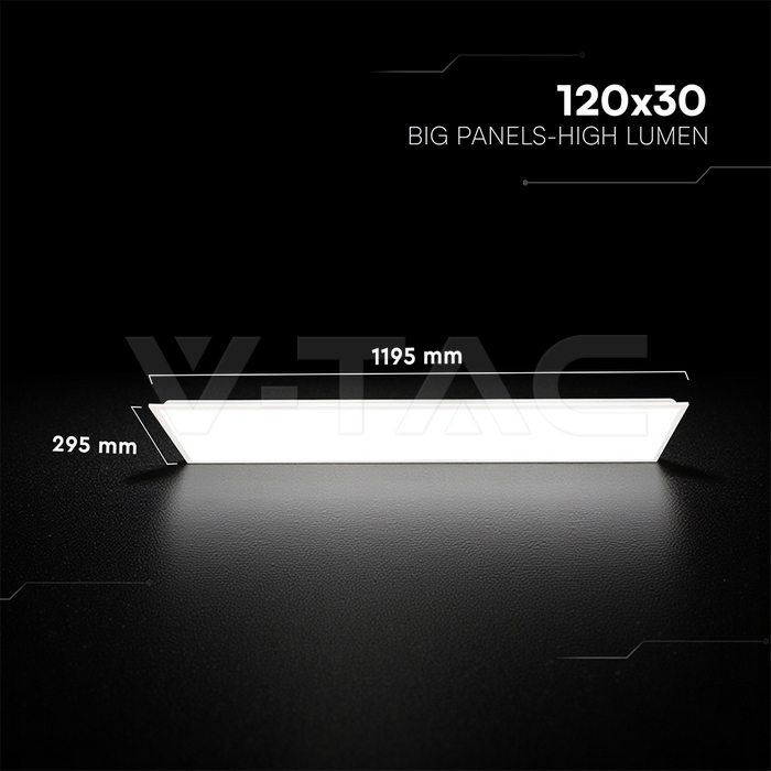 LED Panel 40W CREE CHIP 1200x300mm Backlit 120Lm/W 4000K 6PCS/SET img 9