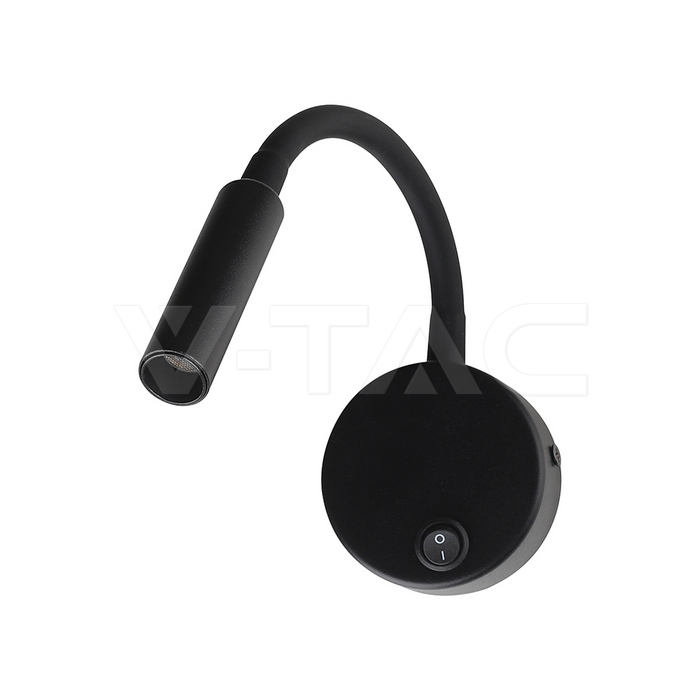 3W LED Bedside Light CREE CHIP Black Body IP20 3000K