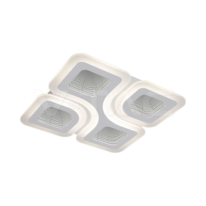 70W LED Decorative Ceiling Lamp 3in1 Dimmable With IR Remote Control White Body