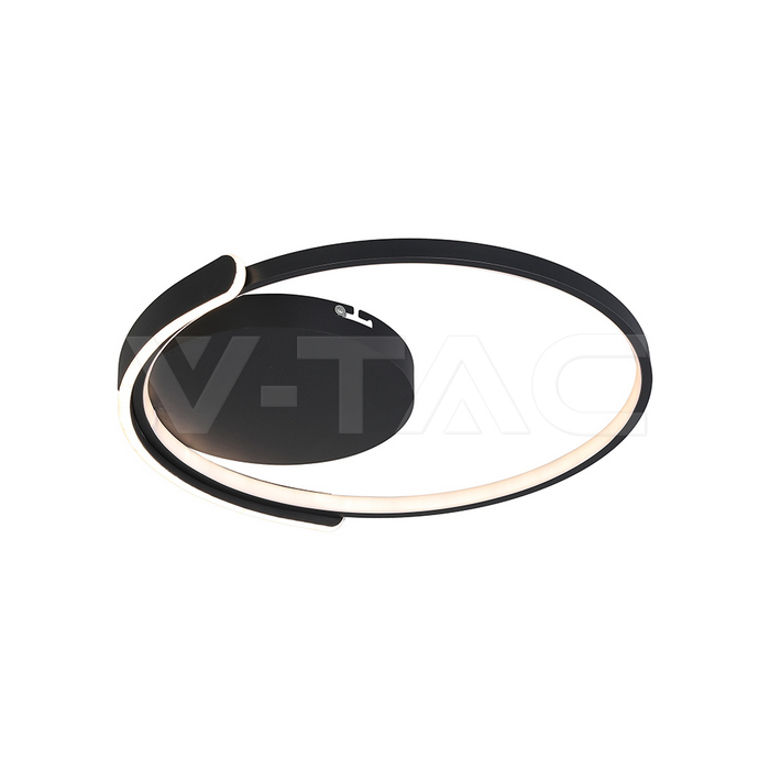 50W LED Decorative Ceiling Lamp 3in1 Dimmable With IR Remote Control Black Body