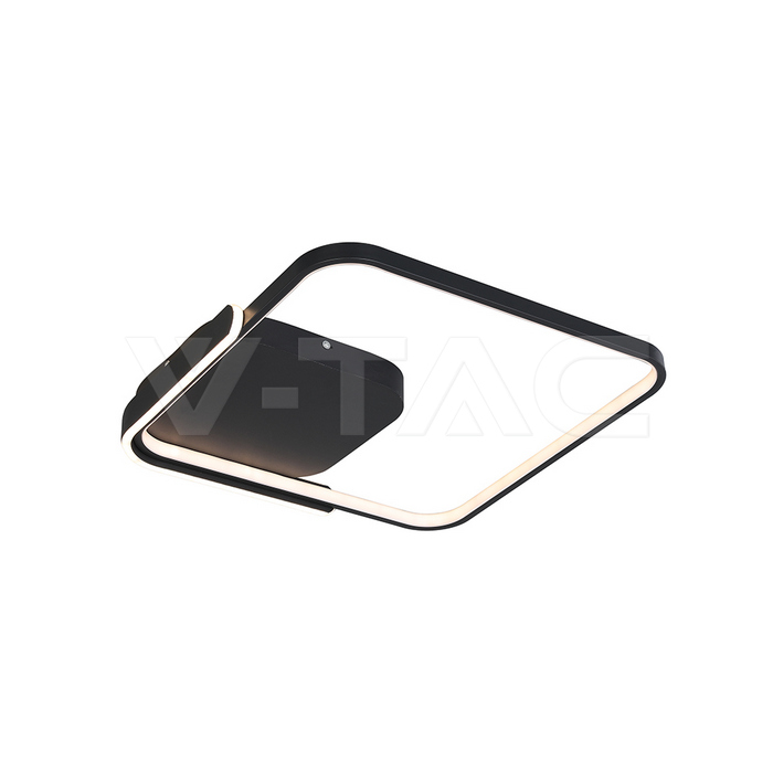 50W LED Decorative Ceiling Lamp 3in1 Dimmable With IR Remote Control Black Body