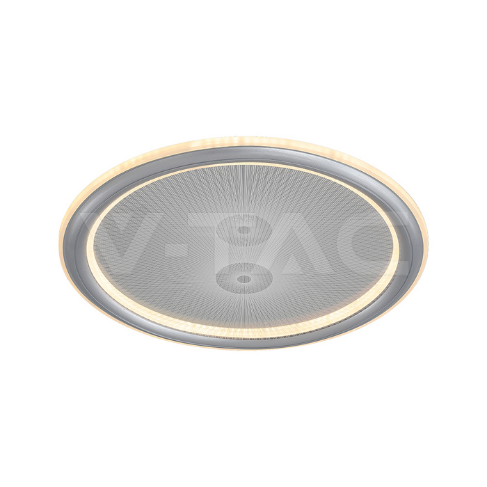 60W LED Decorative Ceiling Lamp 3in1 Dimmable With IR Remote Control Grey Body