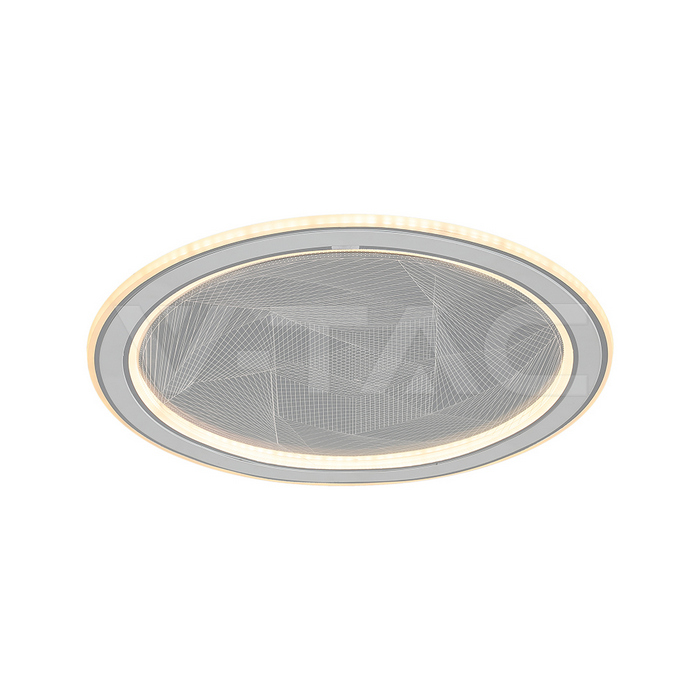 60W LED Decorative Ceiling Lamp 3in1 Dimmable With IR Remote Control Grey Body