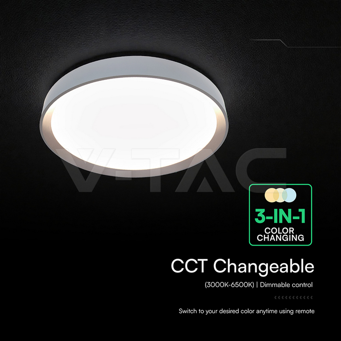 LED Designer Domelight 30W/60W/30W Remote Contron 3in1 Dimmable Coffee Cover img 3