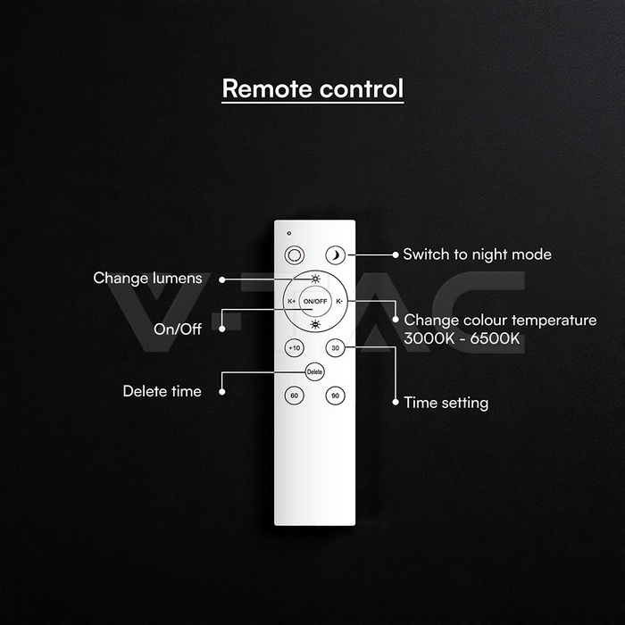 LED Designer Domelight 20W/40W/20W Remote Contron 3in1 Dimmable Wood Grain img 5