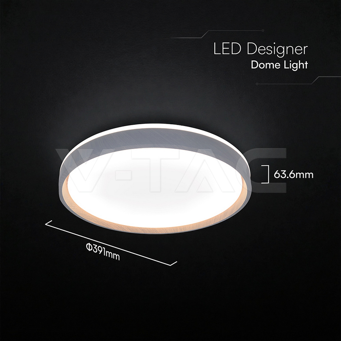LED Designer Domelight 20W/40W/20W Remote Contron 3in1 Dimmable Wood Grain img 6