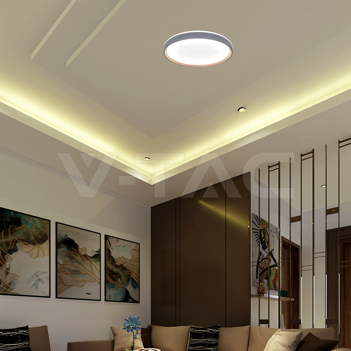 LED Designer Domelight 20W/40W/20W Remote Contron 3in1 Dimmable Wood Grain img 7