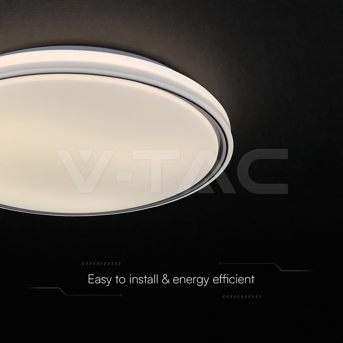 LED Designer Domelight 30W/60W/30W Remote Contron 3in1 Dimmable Black Cover img 1