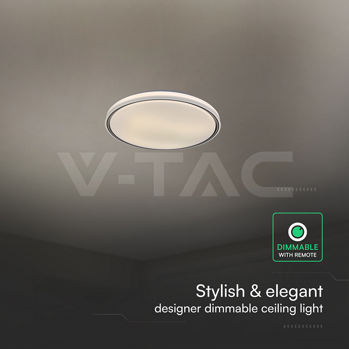 LED Designer Domelight 30W/60W/30W Remote Contron 3in1 Dimmable Black Cover img 2