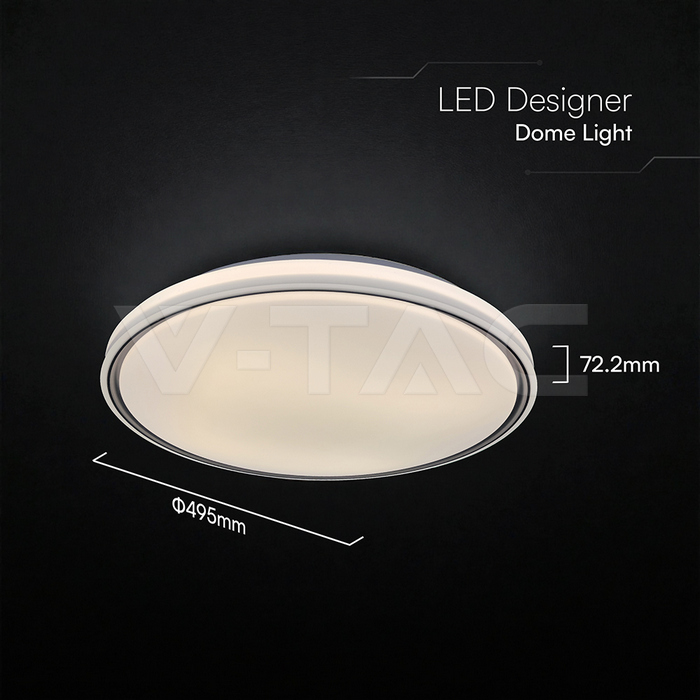 LED Designer Domelight 30W/60W/30W Remote Contron 3in1 Dimmable Black Cover img 6
