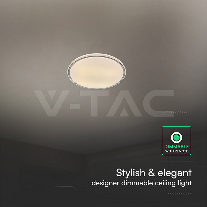 LED Designer Domelight 30W/60W/30W Remote Contron 3in1 Dimmable Grey Cover img 2