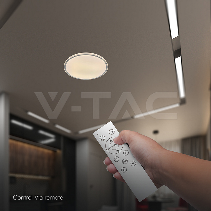 LED Designer Domelight 30W/60W/30W Remote Contron 3in1 Dimmable Grey Cover img 4