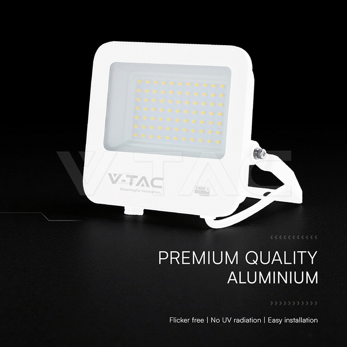 50W LED Floodlight CREE CHIP White Body Grey Glass 6500K 135LM/W img 5