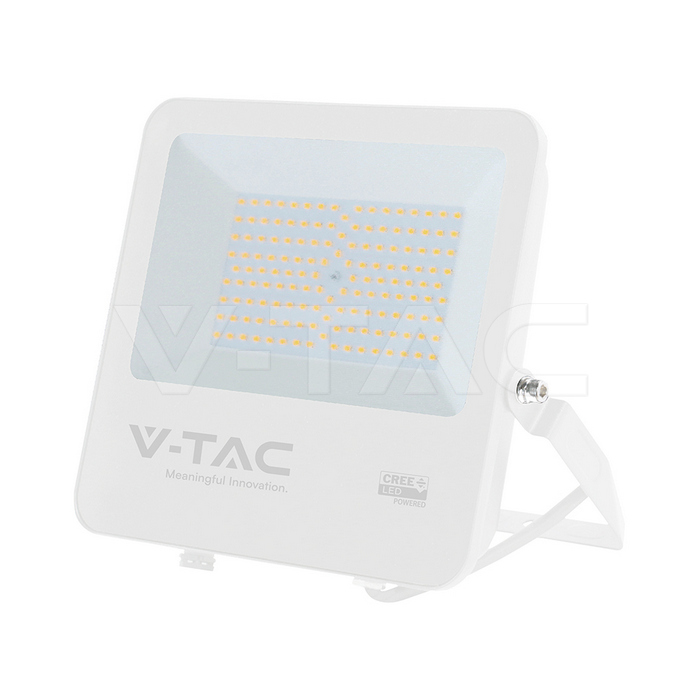 100W LED Floodlight CREE CHIP White Body Grey Glass 6500K 135LM/W