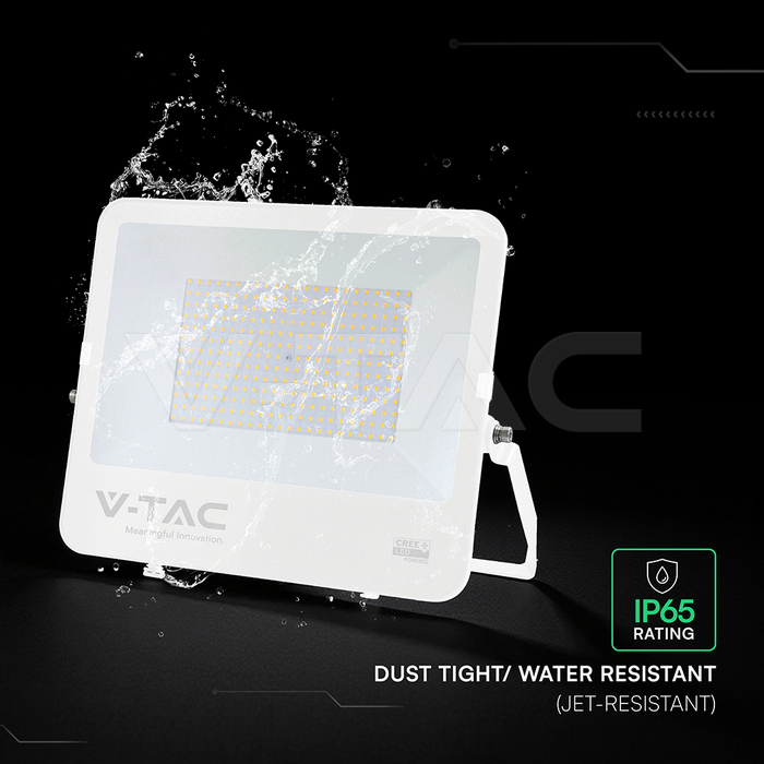 200W LED Floodlight CREE CHIP White Body Grey Glass 6500K 135LM/W img 4