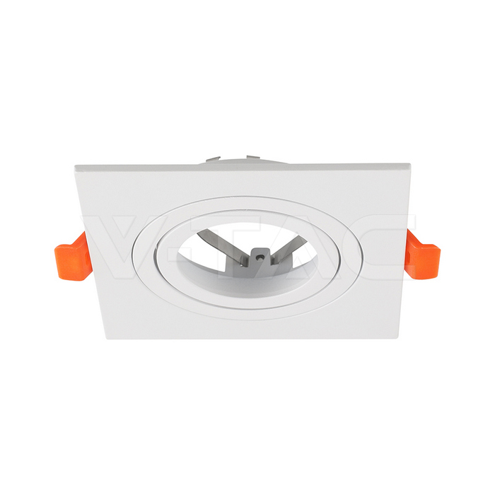 GU10 Fitting Aluminum Square White