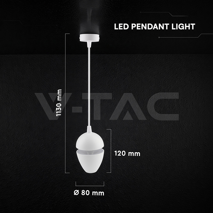 9W LED Surface Pendant Light Aluminum White Body img 5
