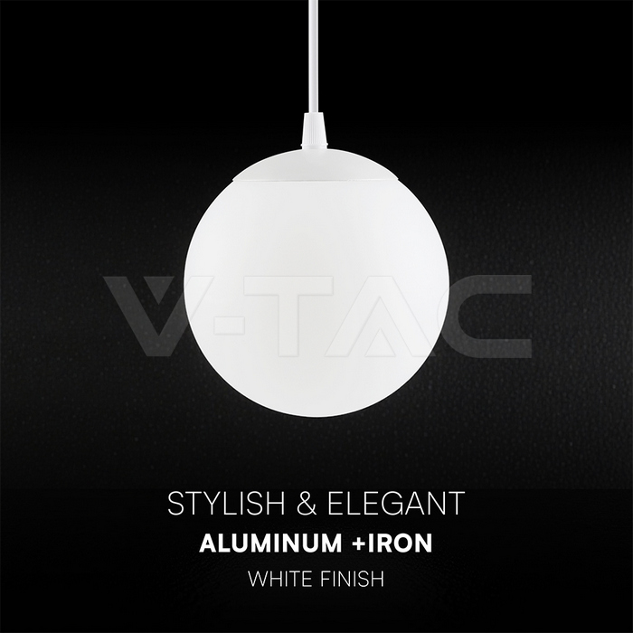 12W LED Surface Pendant Light Aluminum+Iron White Body img 3