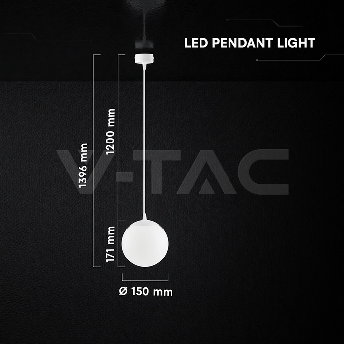 12W LED Surface Pendant Light Aluminum+Iron White Body img 5
