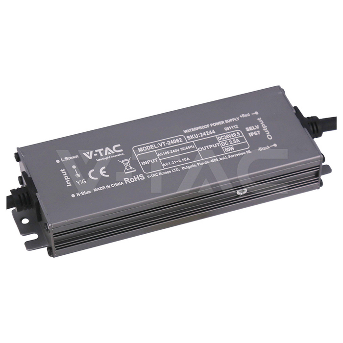 Power Supply - 60W 24V 2.5A IP67