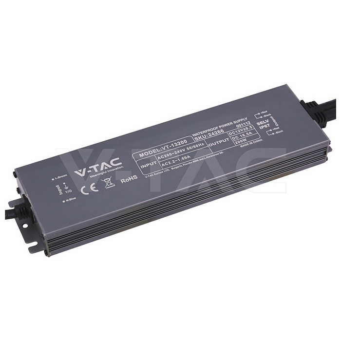 Power Supply - 200W 12V 16.5A IP67