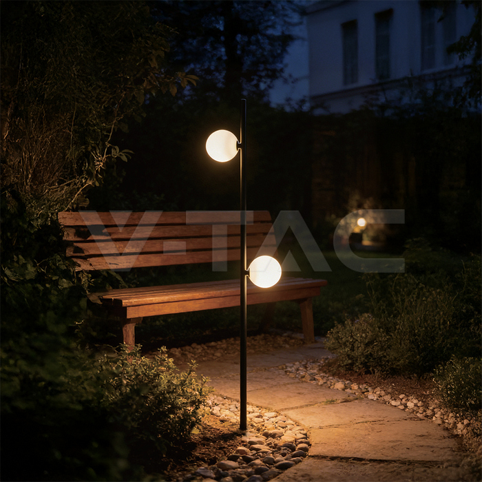 G4 Lamp head 164*164*1171mm Sand Black IP65 2pcs/pack img 6