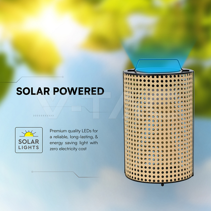 1.2W LED Solar Lamp With Lithium Battery (20*20*34cm) 2800K-3200K img 1