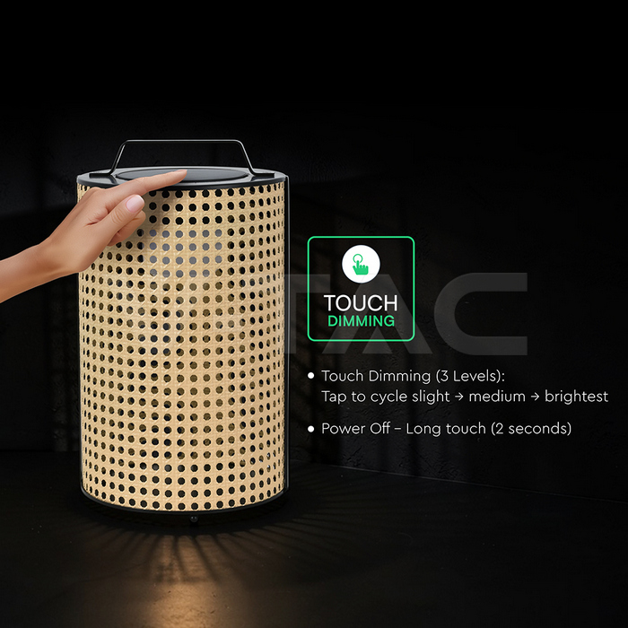 1.2W LED Solar Lamp With Lithium Battery (20*20*34cm) 2800K-3200K img 3
