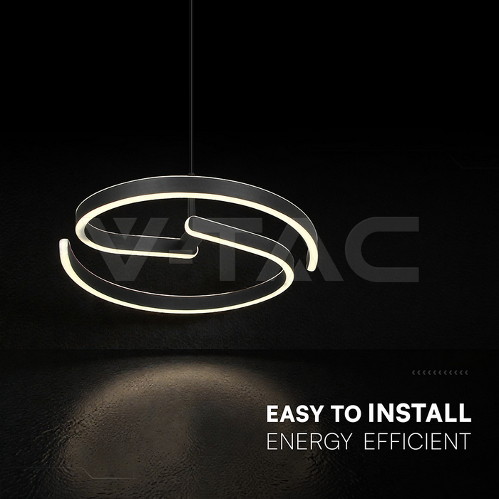 25W LED Decorative Hanging Light 3IN1 Sandy Black img 2
