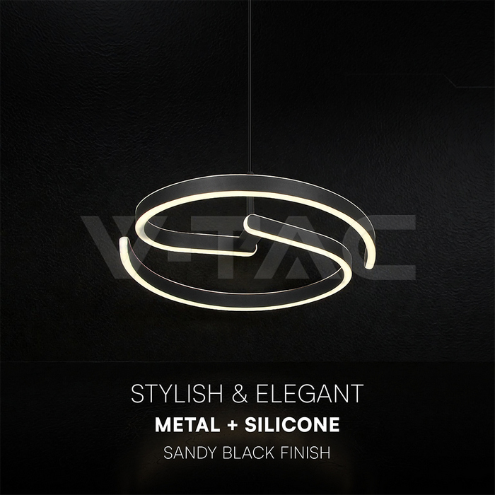 25W LED Decorative Hanging Light 3IN1 Sandy Black img 3