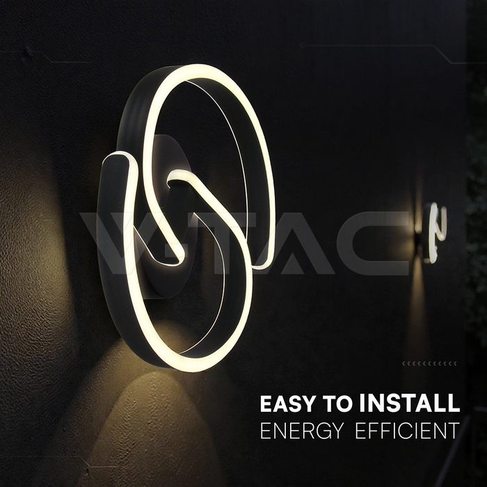 22W LED Decorative Wall Light 3IN1 Sandy Black img 1