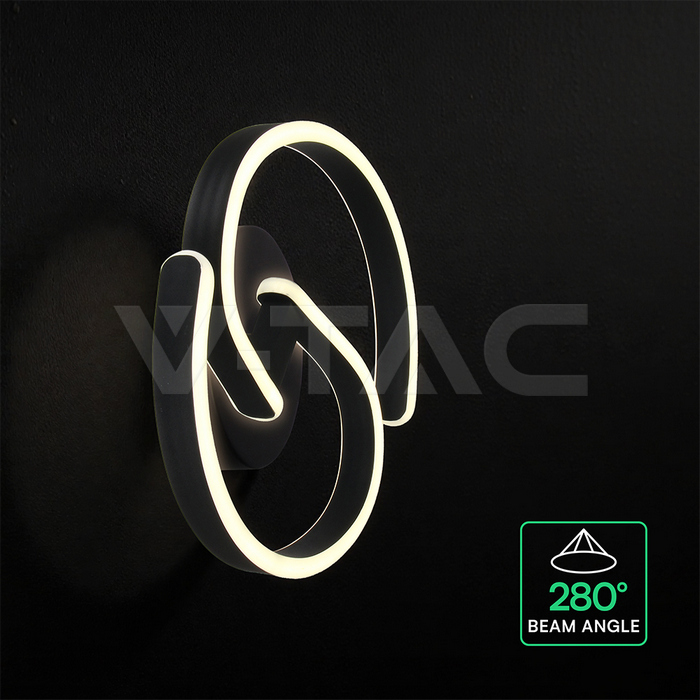 22W LED Decorative Wall Light 3IN1 Sandy Black img 3