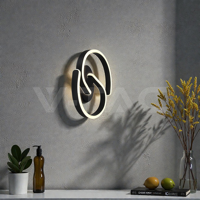 22W LED Decorative Wall Light 3IN1 Sandy Black img 5