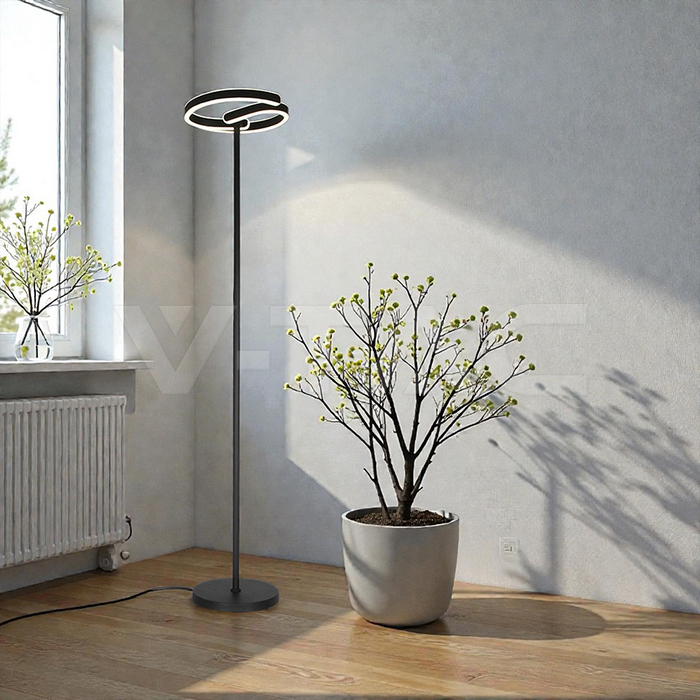 25W LED Decorative Floor Lamp (D250mm*H25mm) 3IN1 Sandy Black img 4