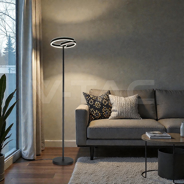 25W LED Decorative Floor Lamp (D250mm*H25mm) 3IN1 Sandy Black img 5