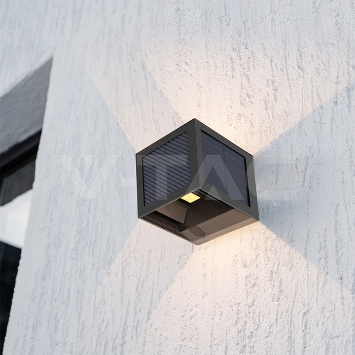 2.25W LED Solar Wall Light 3in1 Black Body IP65 PIR Sensor img 13