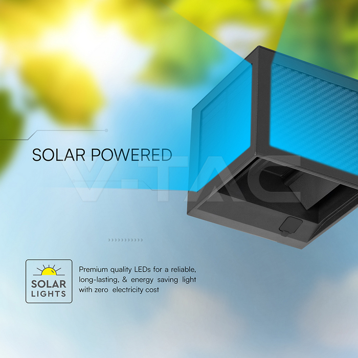 2.25W LED Solar Wall Light 3in1 Black Body IP65 PIR Sensor img 6